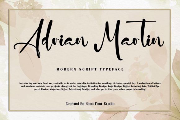Adrian Martin: A Playful Script Font for Creative Crafters