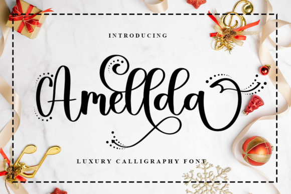Amellda Script Font for Luxury Branding