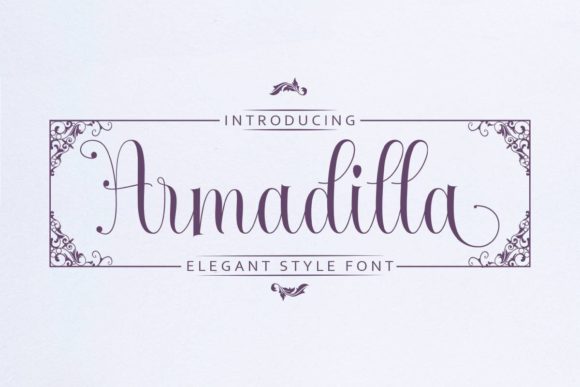 Armadilla: A Script Font for Editorial Elegance