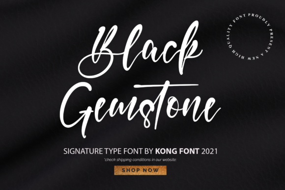 Black Gemstone Font: A Playful Handwritten Script for Real Branding