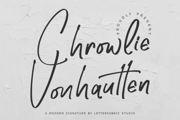 Chrowlie Vonhautten – A Script Font for Creative Crafters