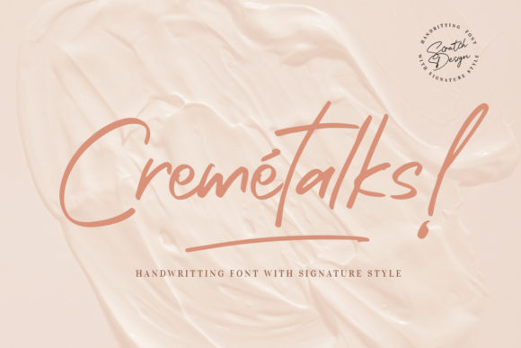 Cremétalks Script Font for Elegant Handmade Design