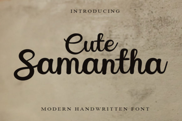 Cute Samantha Script Font for Modern Brand Identity