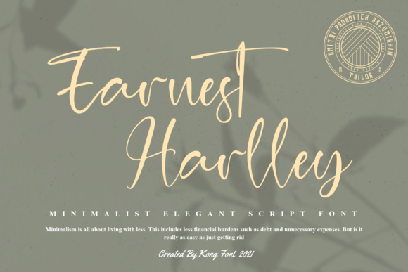 Earnest Harlley: A Playful Handwritten Script Font for Digital Design