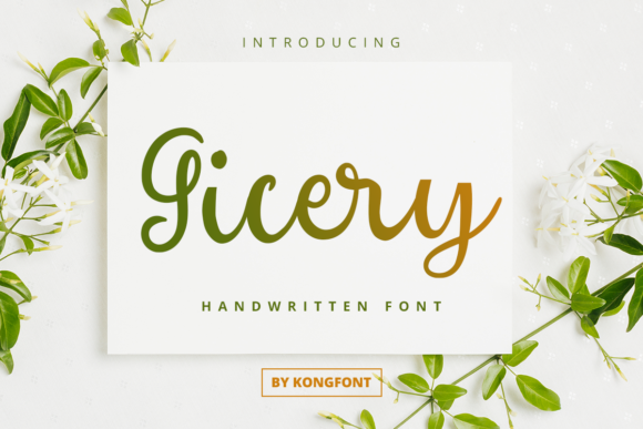 Gicery: A Playful Handwritten Script Font for Creative Projects