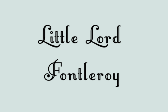Little Lord Fontleroy for Elegant Branding and Creative Design