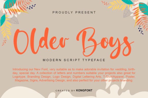 Older Boys: A Playful Script Font for Creative Branding