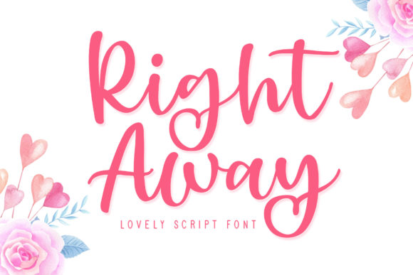 Right Away Script Font for Elegant Handmade Brands