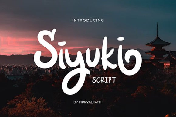 Siyuki Script Font for Creative Crafters and Designers
