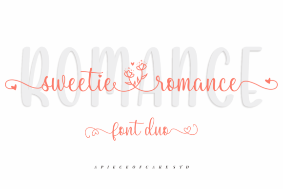 Sweetie Romance Font: Romantic Script + Clean Sans Serif Duo