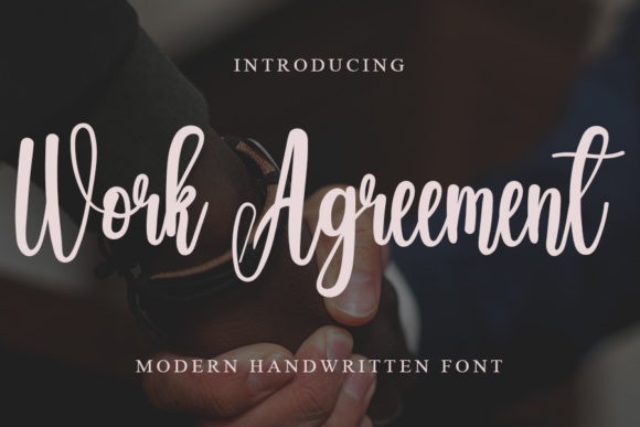 Work Agreement Script Font for Modern Brand Identity